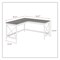 Alera 58.27 in. x 58.27 in. x 29.53 in. L-Shaped Farmhouse Desk - Gray/White